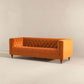 Chesterfield Velvet Luxury Sofa | Orange