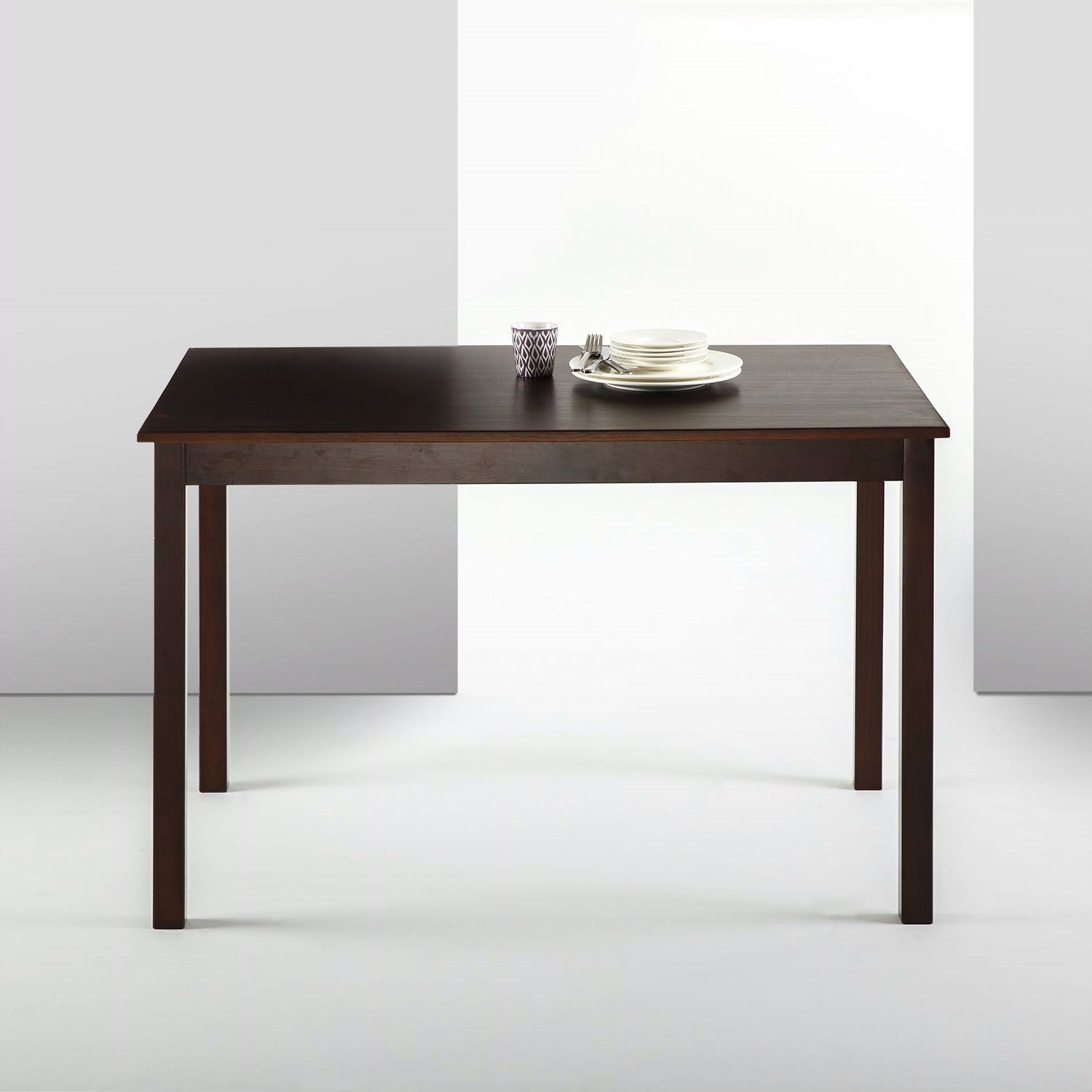 Classic Wooden Dining Table, Espresso Finish