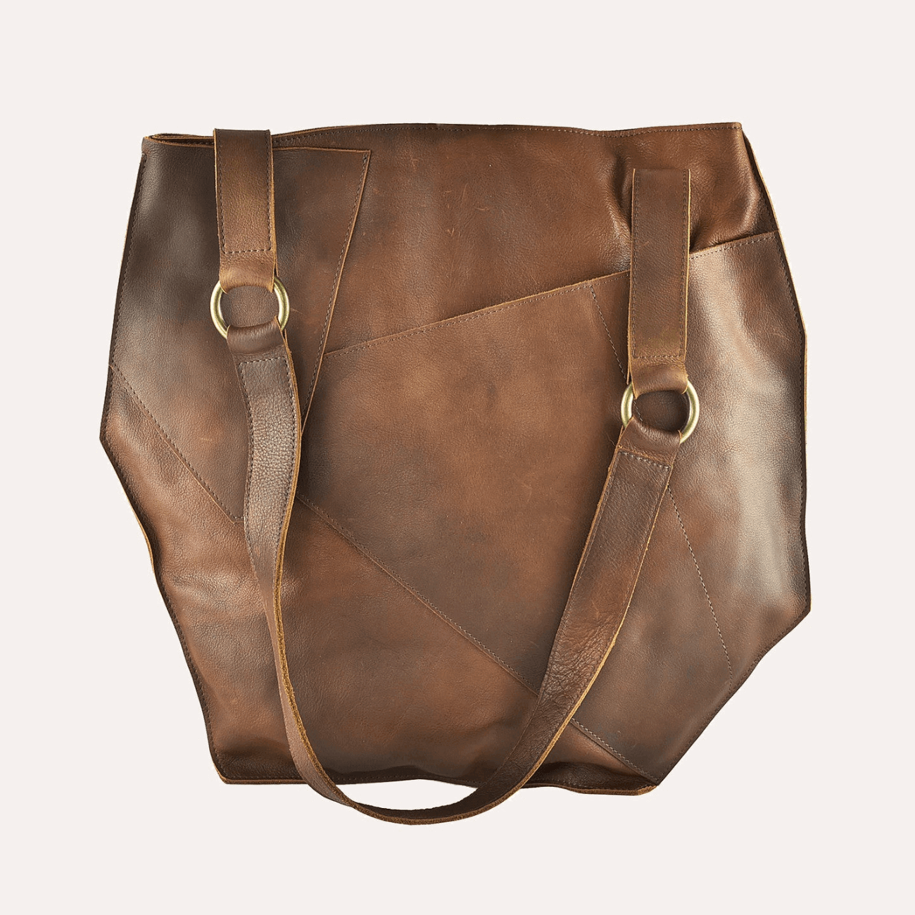 Cross Over Leather Tote