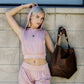 Cross Over Leather Tote