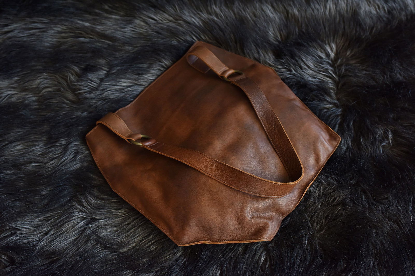Cross Over Leather Tote
