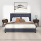 Debbie King Velvet Platform Bed | Grey