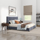 Debbie King Velvet Platform Bed | Grey