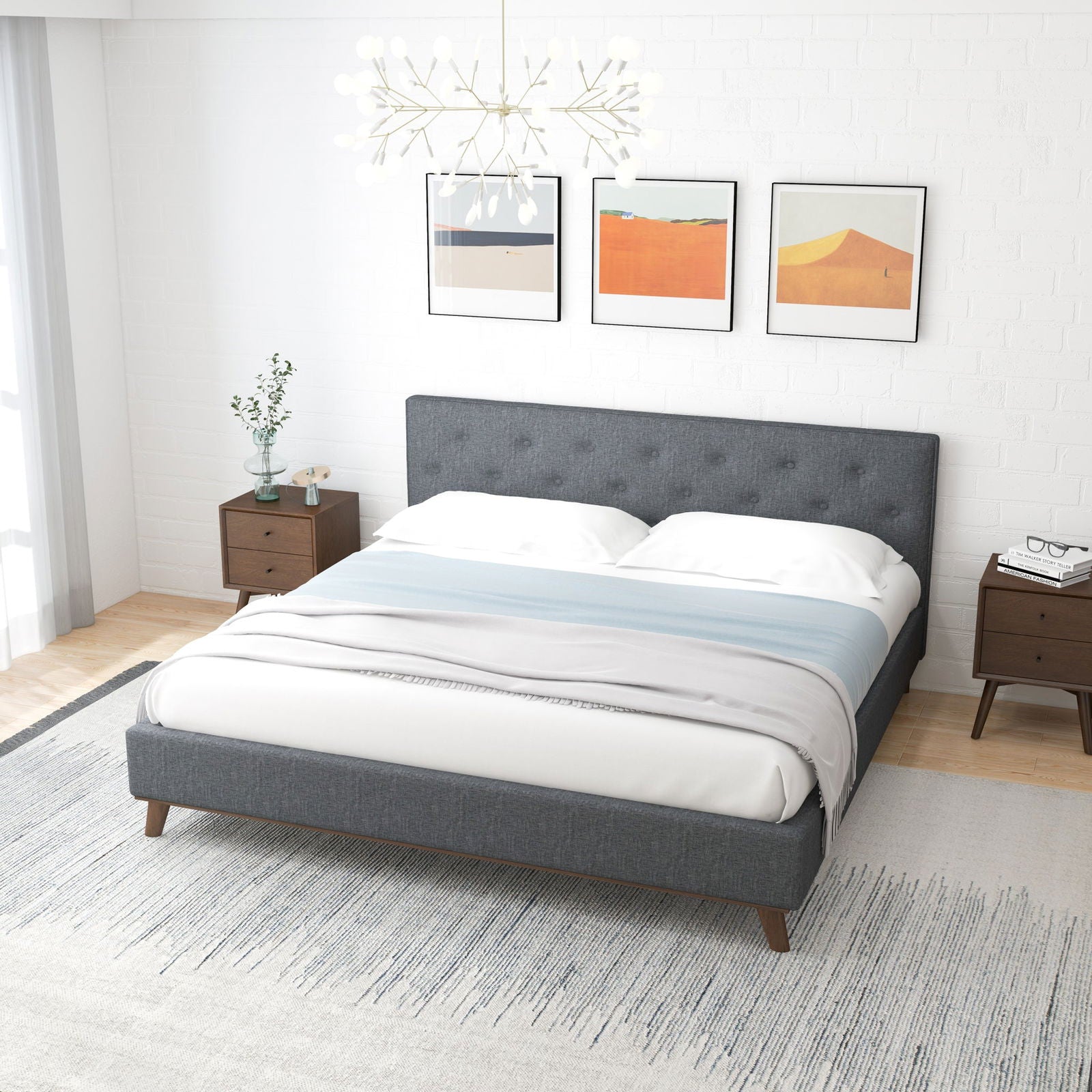 Devin King Bed | Dark Gray