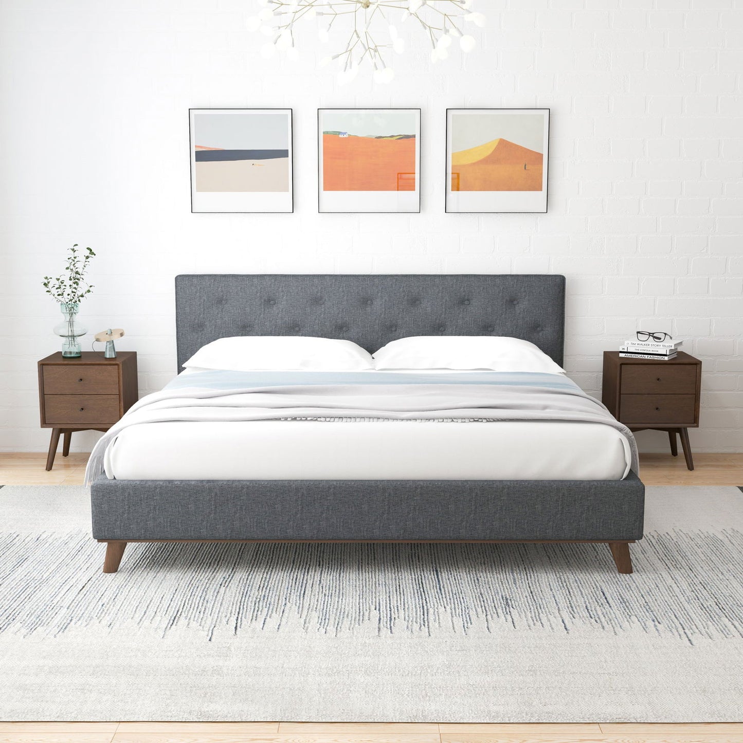Devin King Bed | Dark Gray
