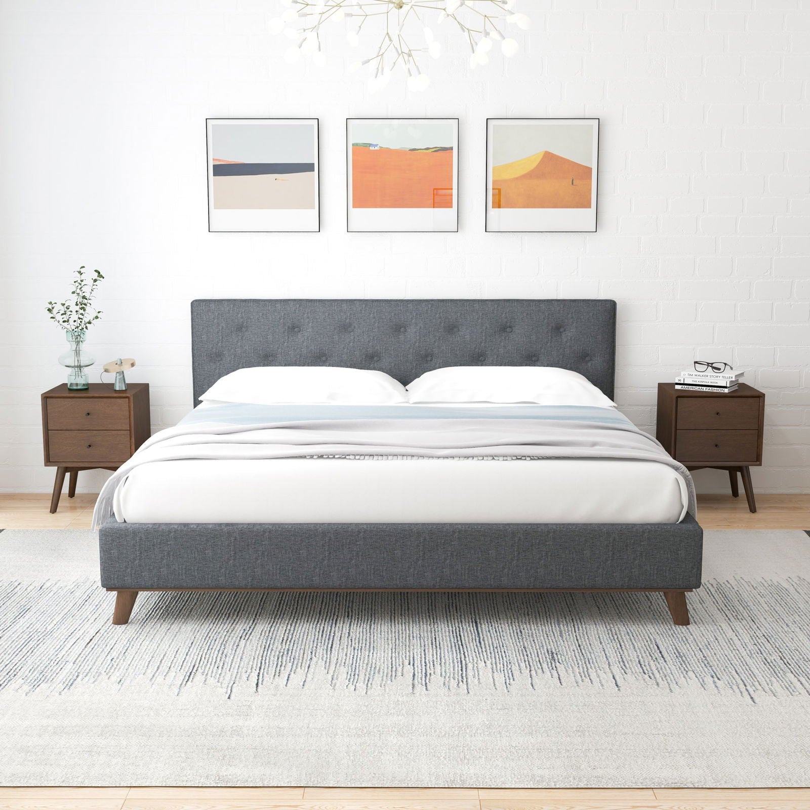 Devin King Bed | Dark Gray