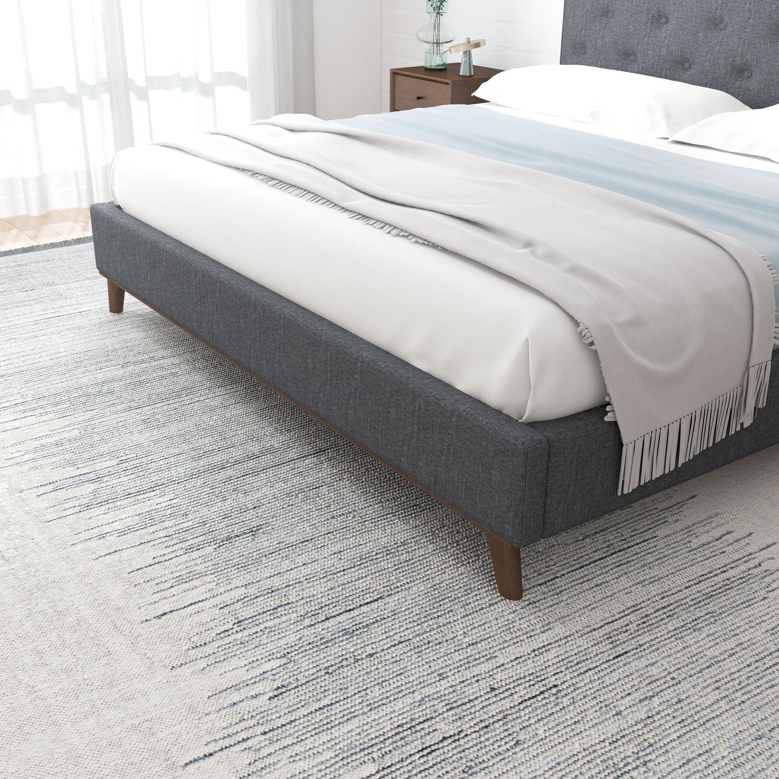 Devin King Bed | Dark Gray