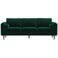 Fairfield 86" Velvet Sofa | Dark Green