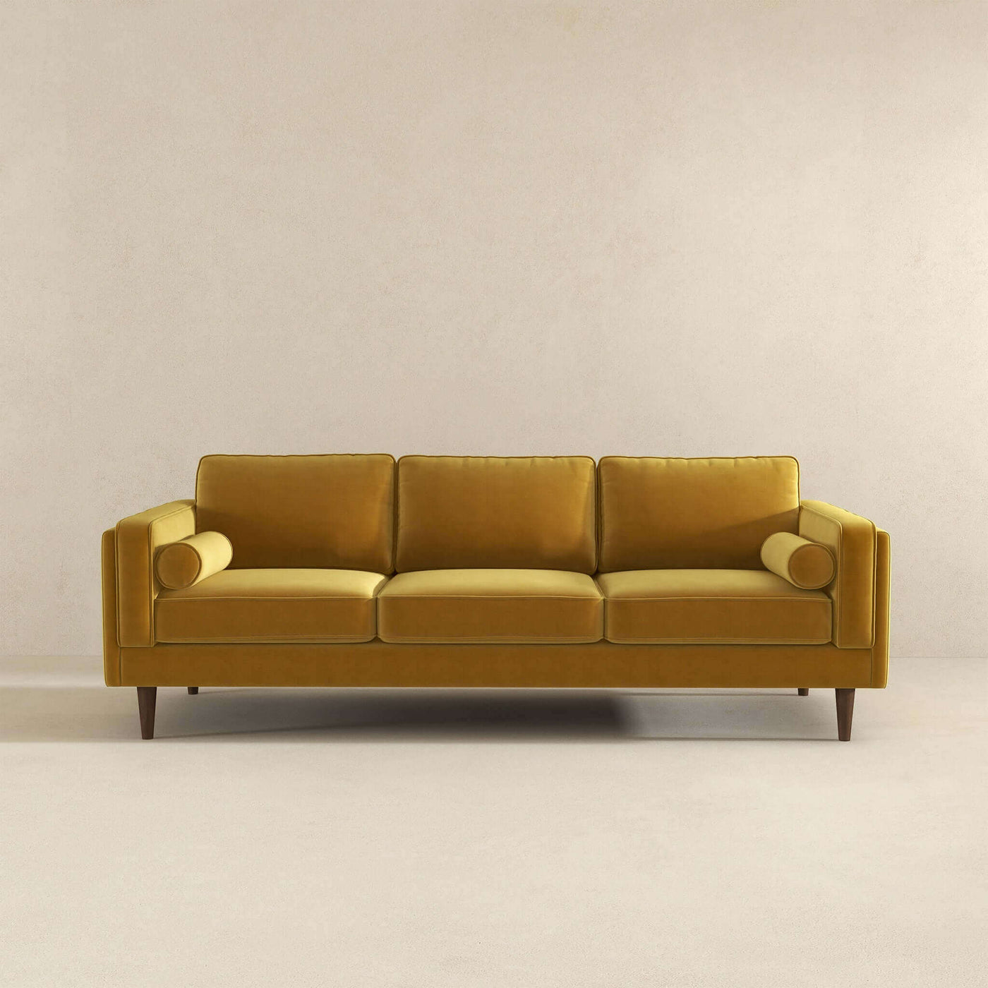 Fairfield 86" Velvet Sofa | Yellow