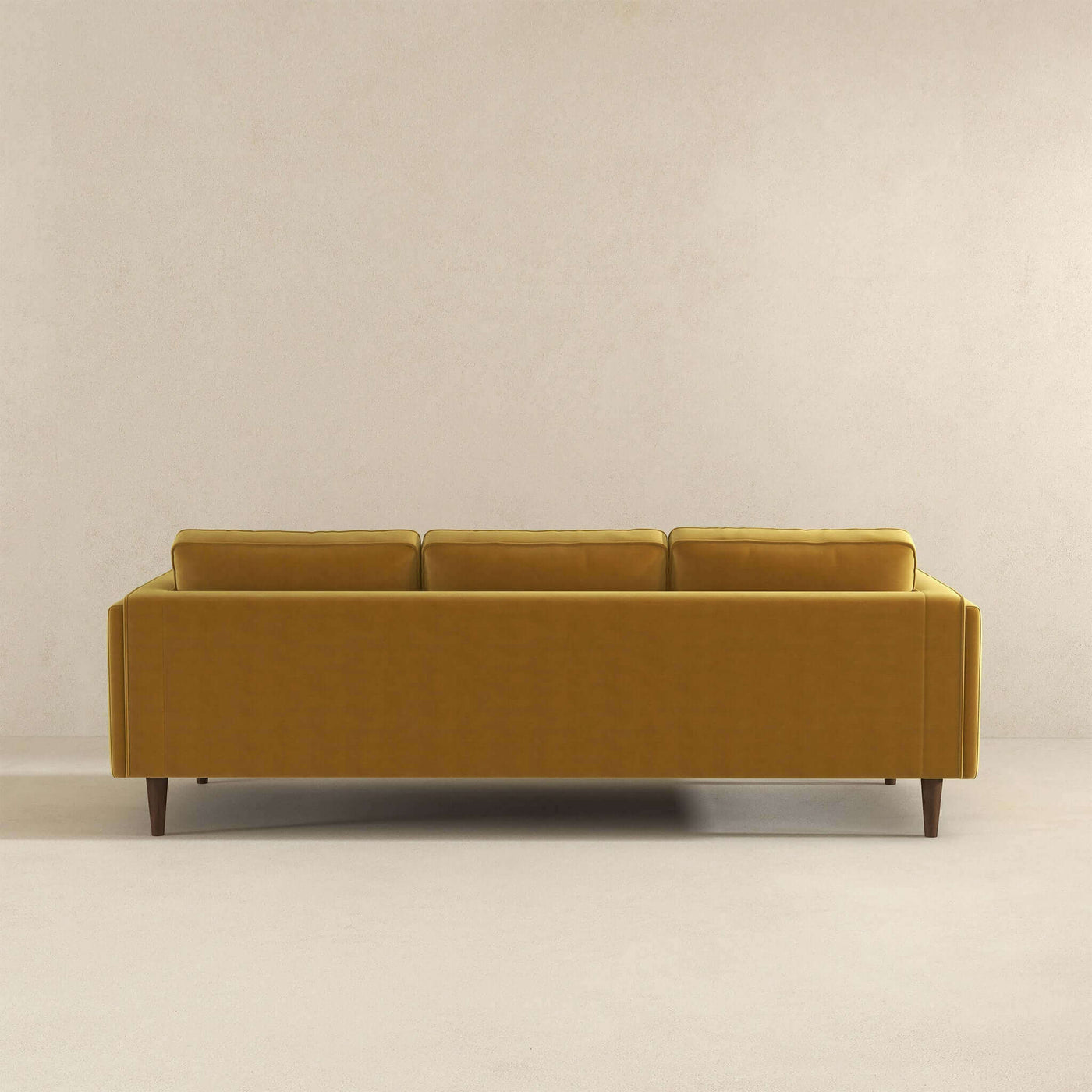 Fairfield 86" Velvet Sofa | Yellow
