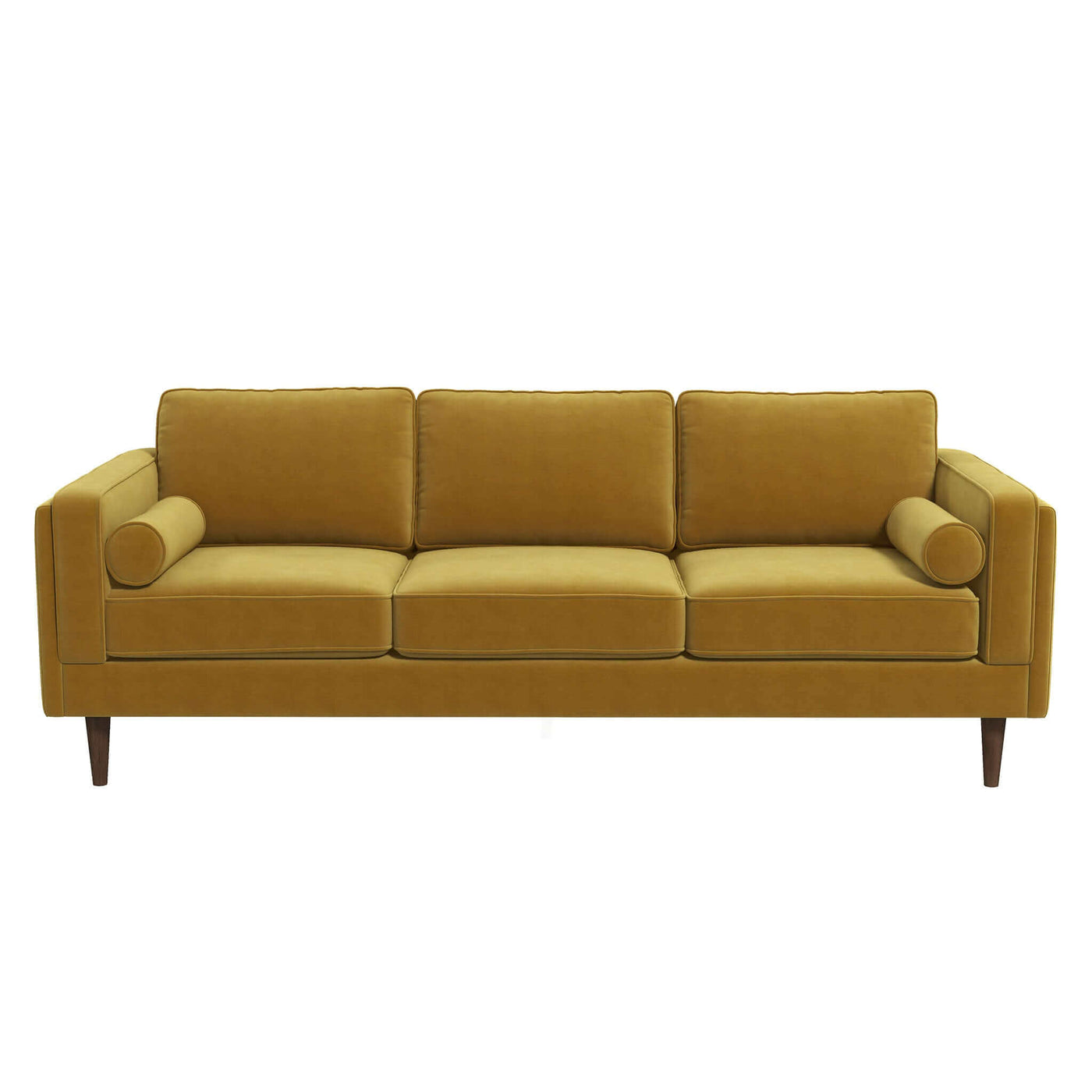 Fairfield 86" Velvet Sofa | Yellow