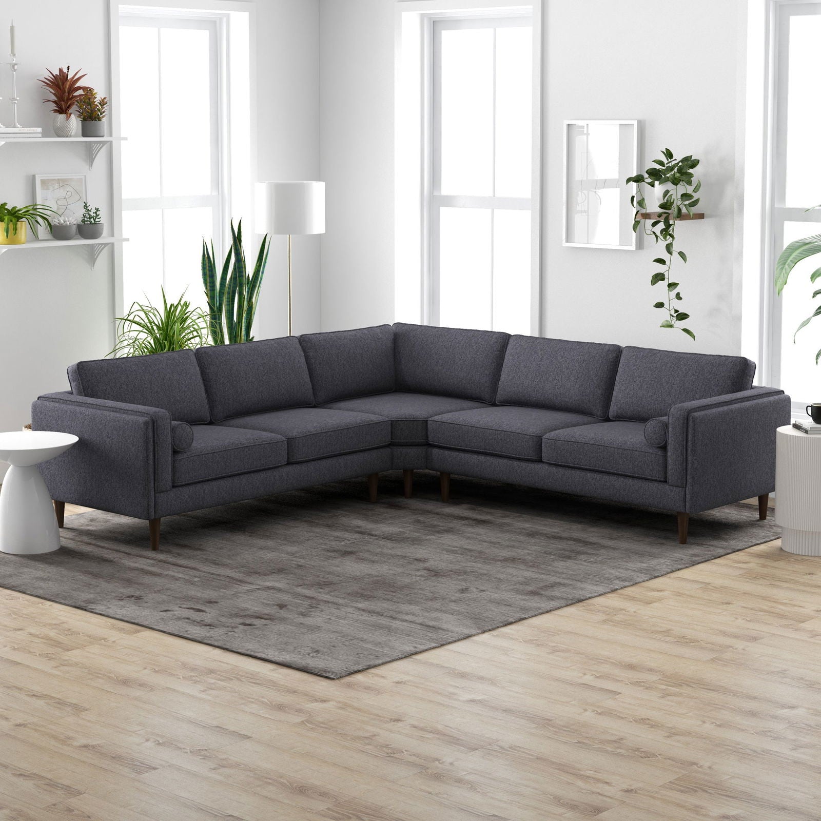 Fairfield Symmetrical Corner Sofa | Dark Grey