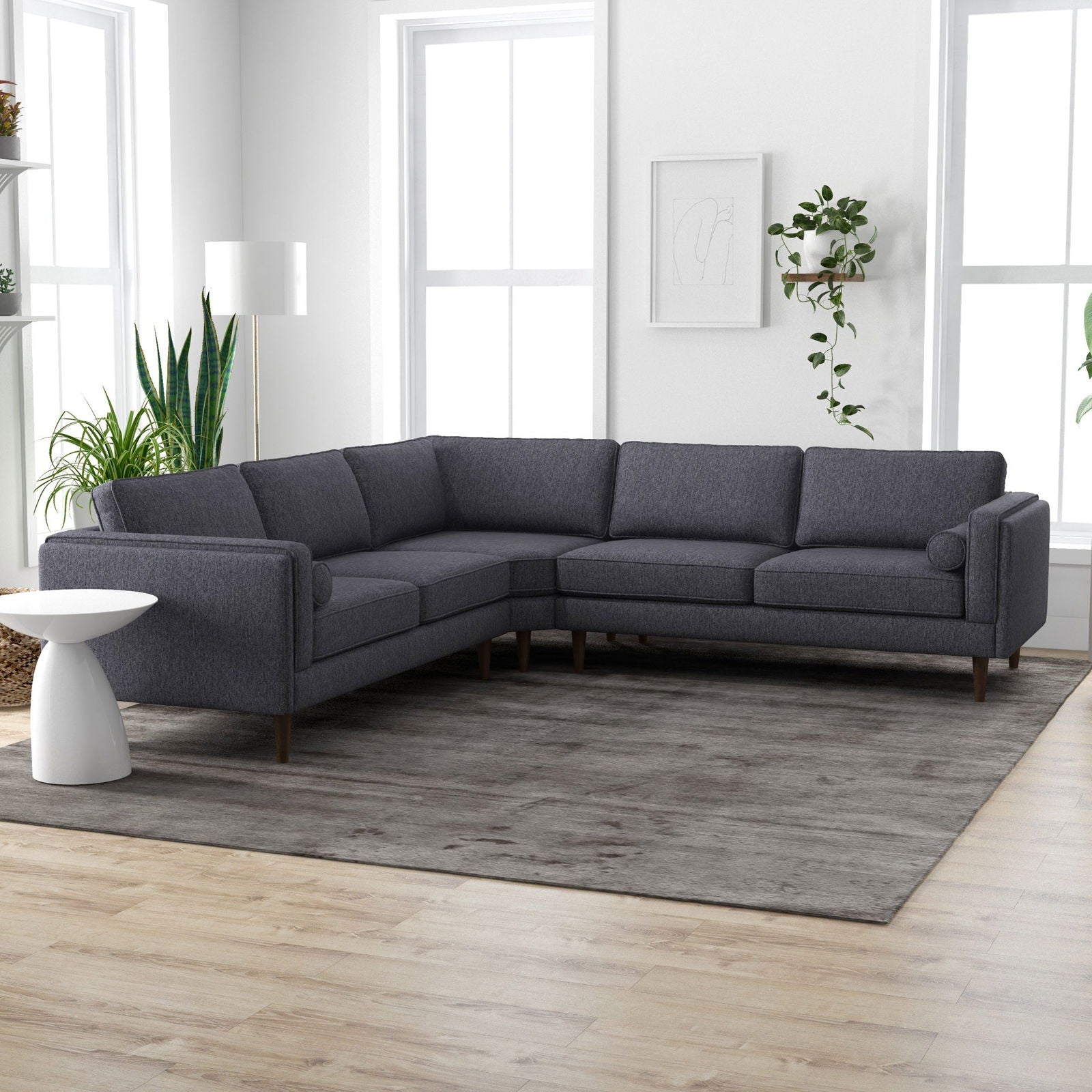 Fairfield Symmetrical Corner Sofa | Dark Grey