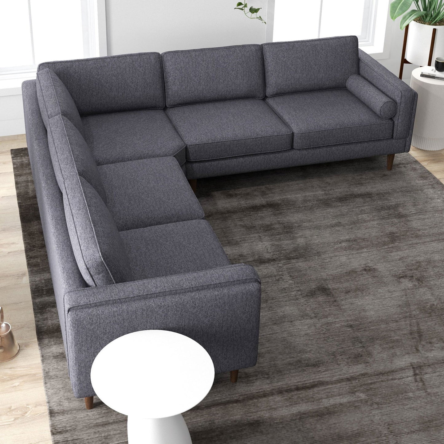 Fairfield Symmetrical Corner Sofa | Dark Grey