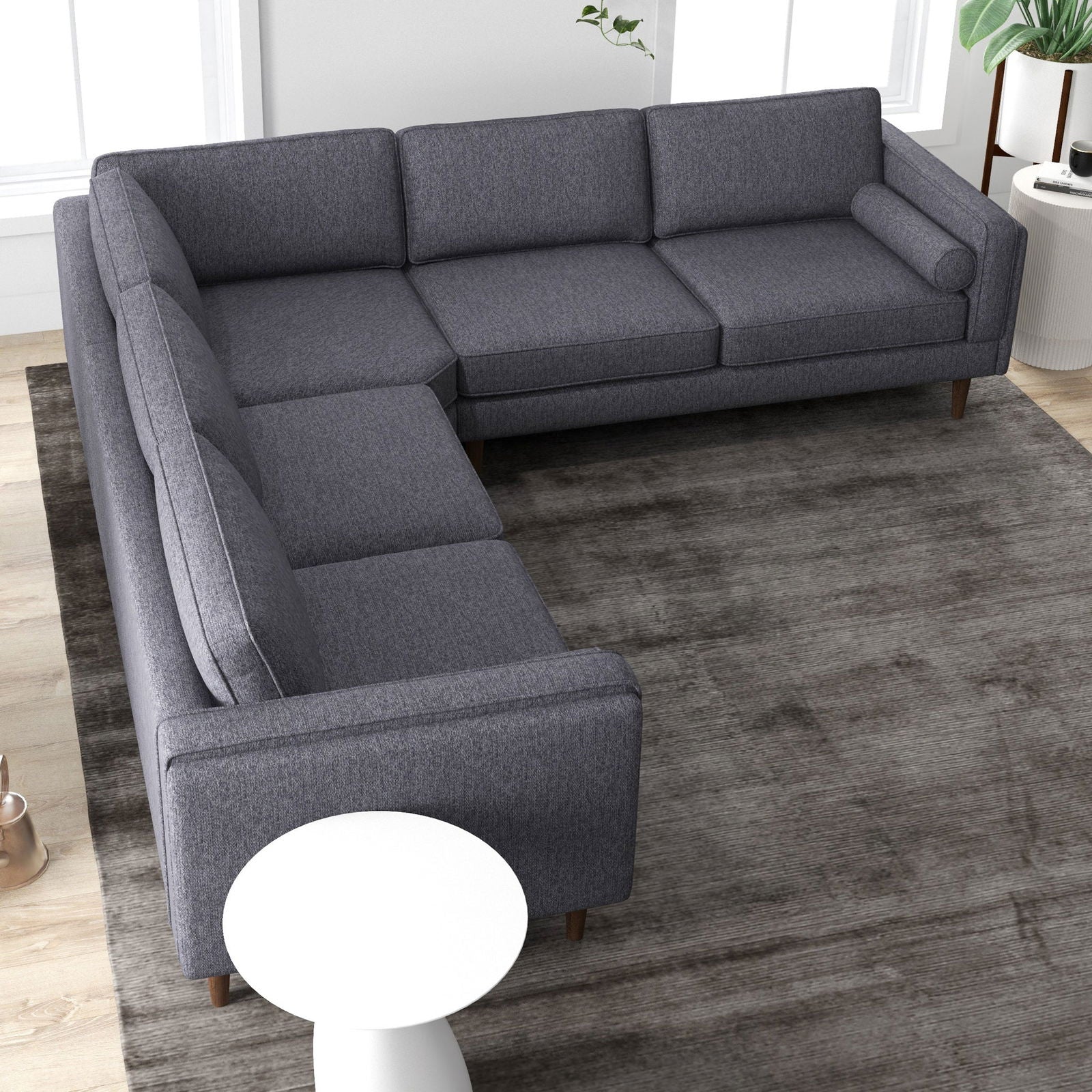 Fairfield Symmetrical Corner Sofa | Dark Grey