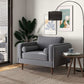 Fairfield Velvet Lounge Chair | Grey