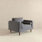 Fairfield Velvet Lounge Chair | Grey