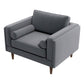 Fairfield Velvet Lounge Chair | Grey