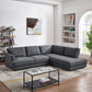 Garfield Sectional Sofa | Grey