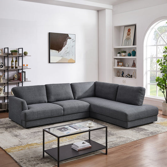 Garfield Sectional Sofa | Grey