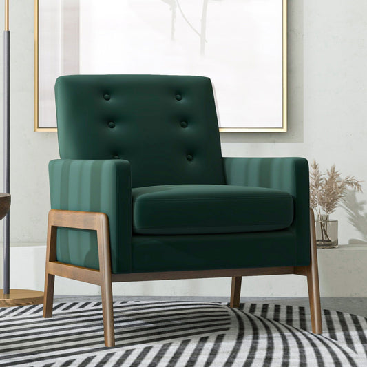 Garret Velvet Lounge Chair | Green