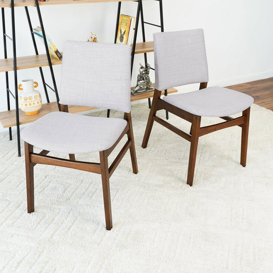 Gregory Fabric Dining Chair (Set of 2) | Light Gray