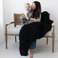 Infinite Chunky Knit Blanket | Minky | Big - Onyx