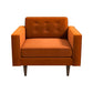 Kendall Velvet Lounge Chair | Burnt Orange