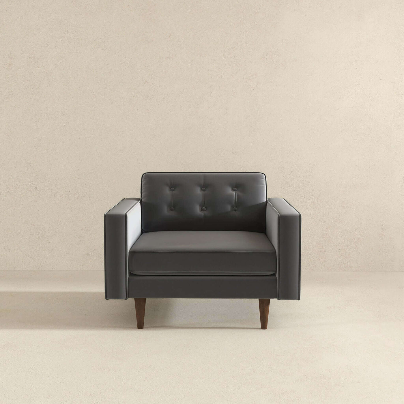 Kendall Velvet Lounge Chair | Grey