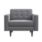 Kendall Velvet Lounge Chair | Grey