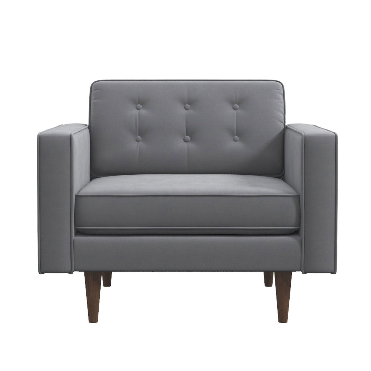 Kendall Velvet Lounge Chair | Grey
