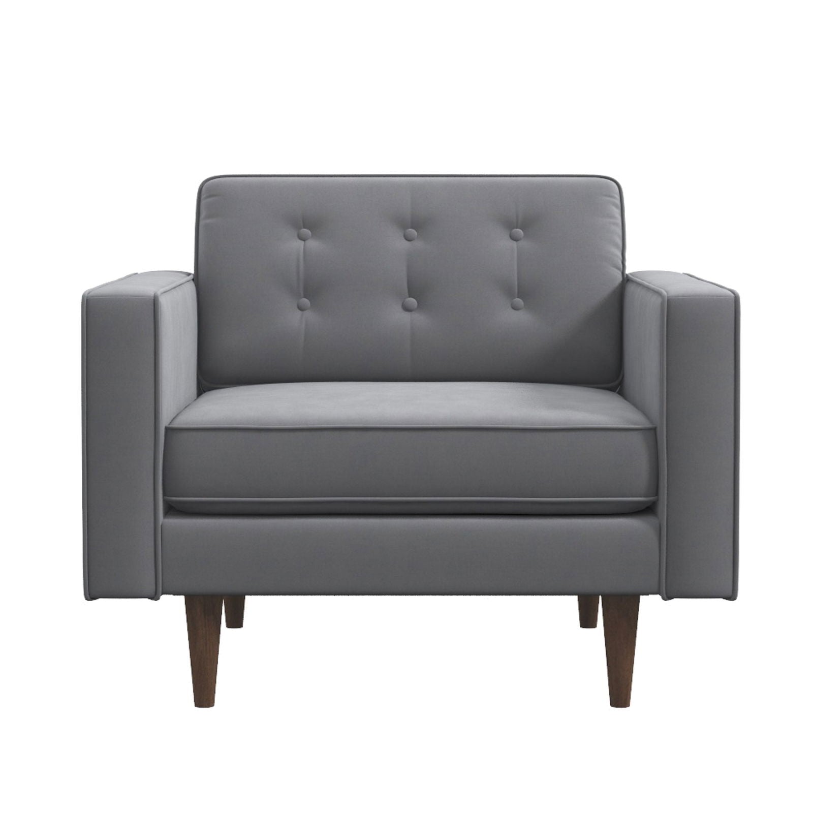 Kendall Velvet Lounge Chair | Grey