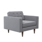 Kendall Velvet Lounge Chair | Grey