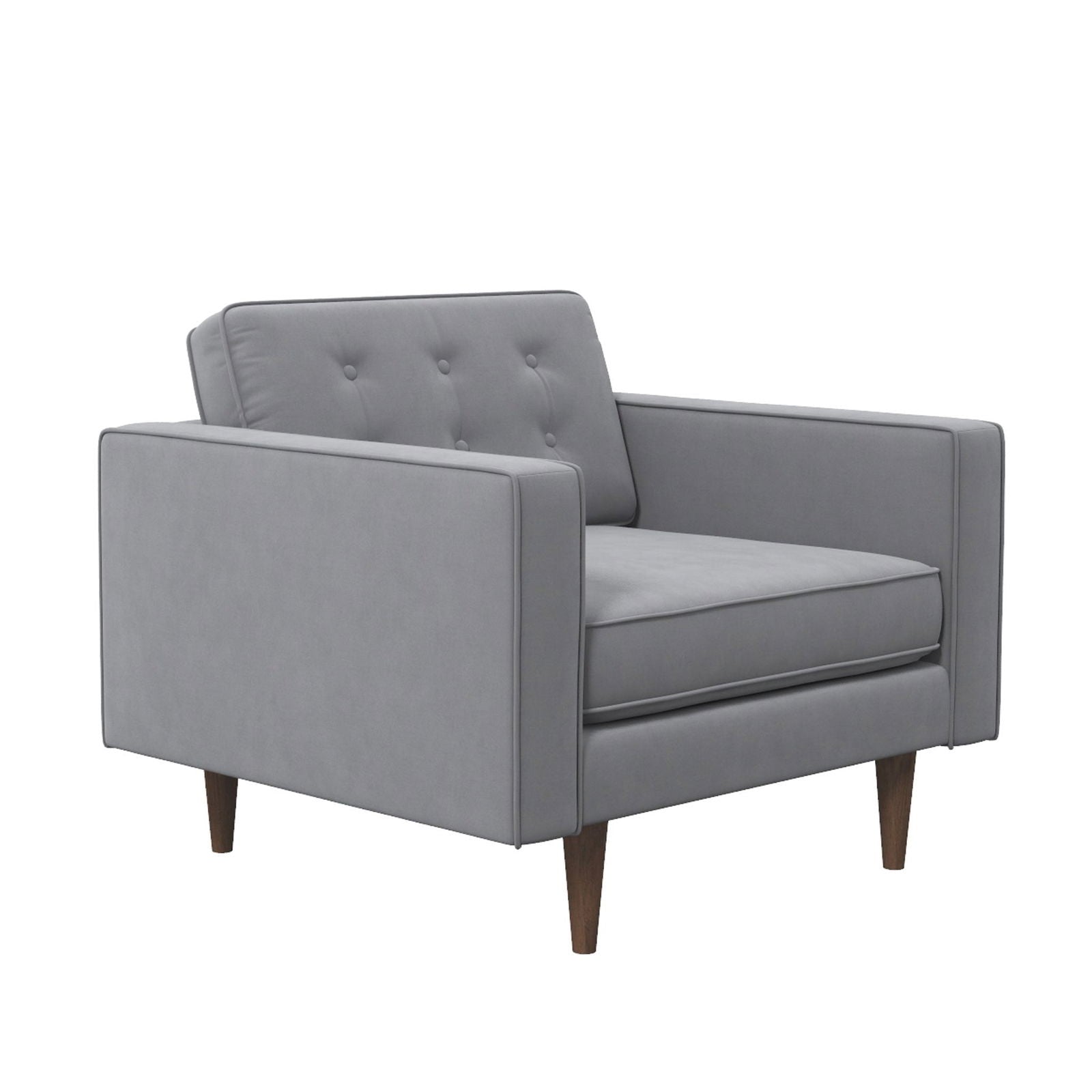 Kendall Velvet Lounge Chair | Grey