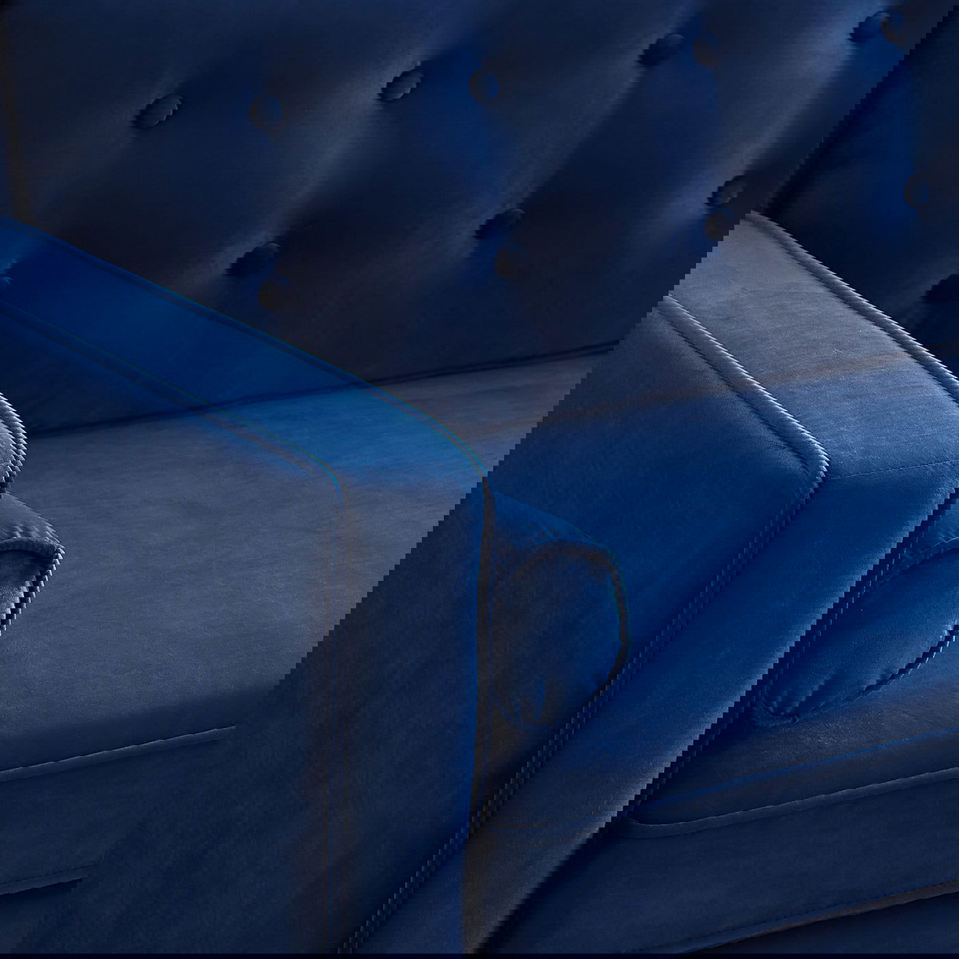 Kendall Velvet Loveseat | Navy Blue