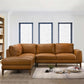 Lawrence Leather Sectional Sofa | Tan