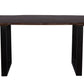 Live Edge 63" Solid Wood Dining Table, Dark Brown