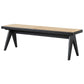 Logan Rattan Bench | Black