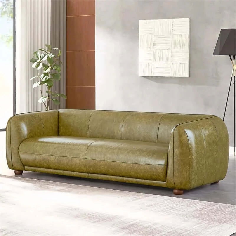 Malory Italian Leather Sofa | Green