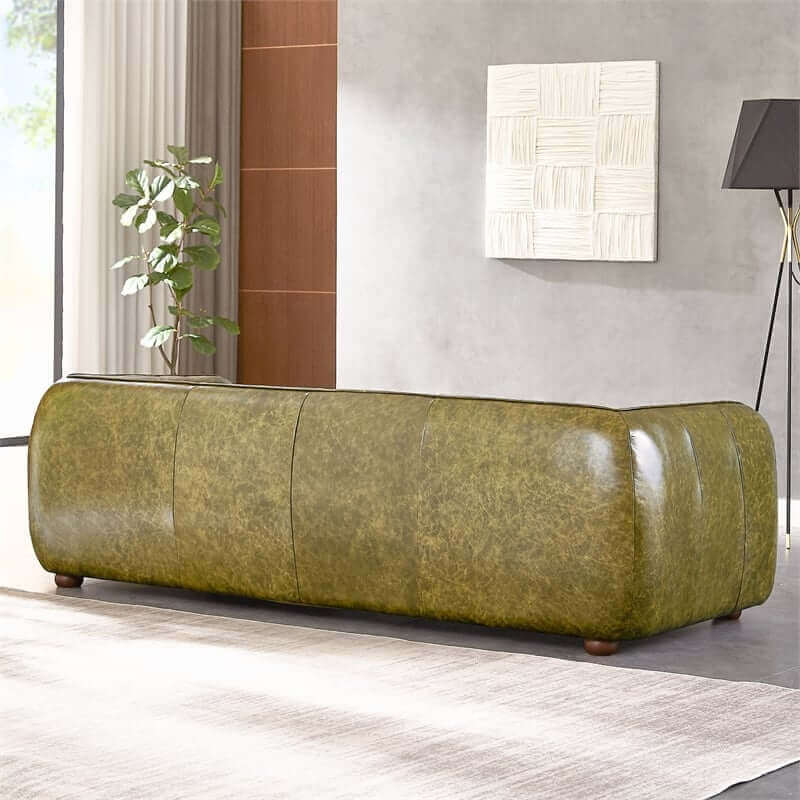 Malory Italian Leather Sofa | Green
