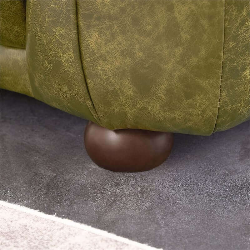 Malory Italian Leather Sofa | Green