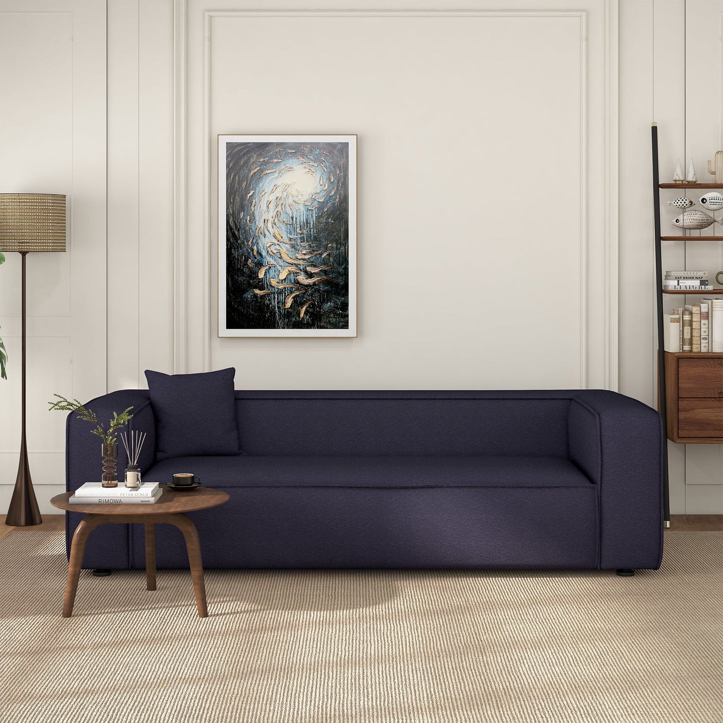 Baker 91" Modern Boucle Sofa