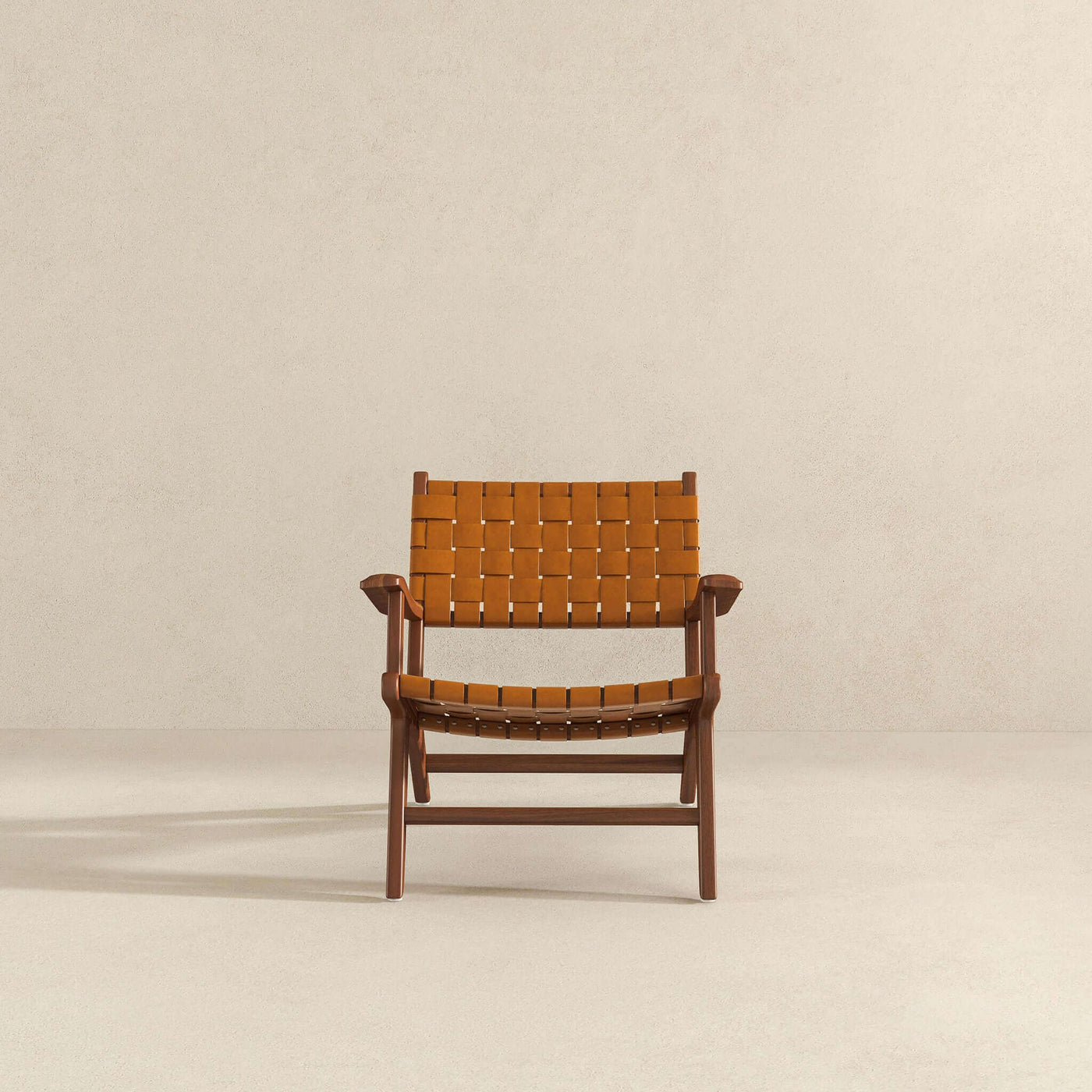 Melody Leather Strap Lounge Chair | Tan