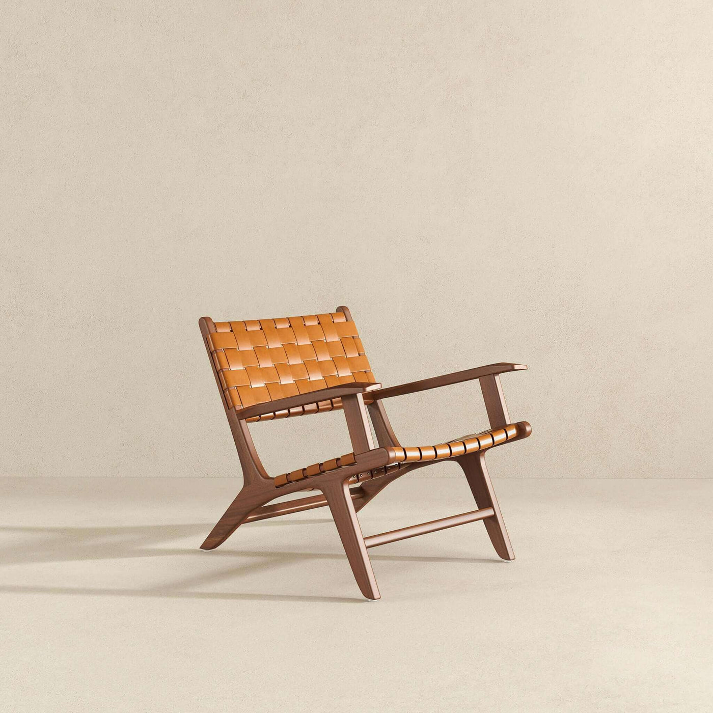 Melody Leather Strap Lounge Chair | Tan