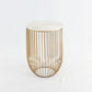 Mie Side Table - Carrara Marble Top & Gold Base