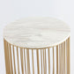 Mie Side Table - Carrara Marble Top & Gold Base