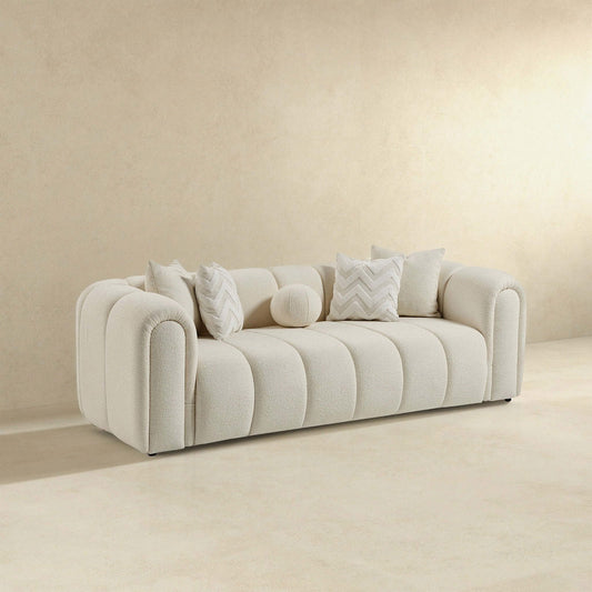 Modesto Tufted Boucle Sofa | Ivory