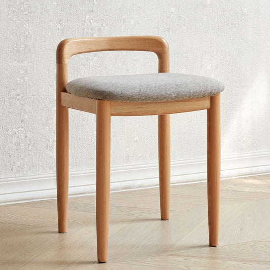 Natural Beech Wood Make-up Stool