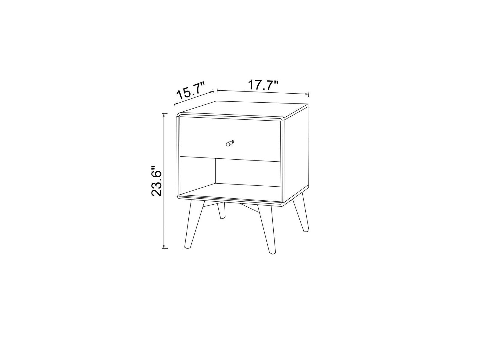 Norman Single Drawer Nightstand | Walnut