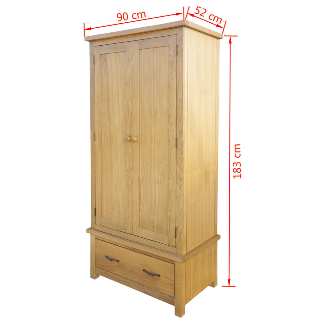 Oak Wardrobe with 1 Drawer
